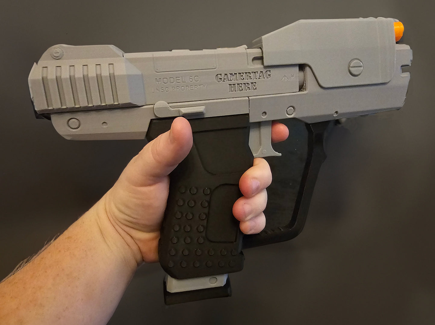 Halo Magnum M6G 1:1 Replica - 3D Printed Full-Size  - Master Chief's Weaponry for Cosplay, Collectors, and Gamers, Customizable