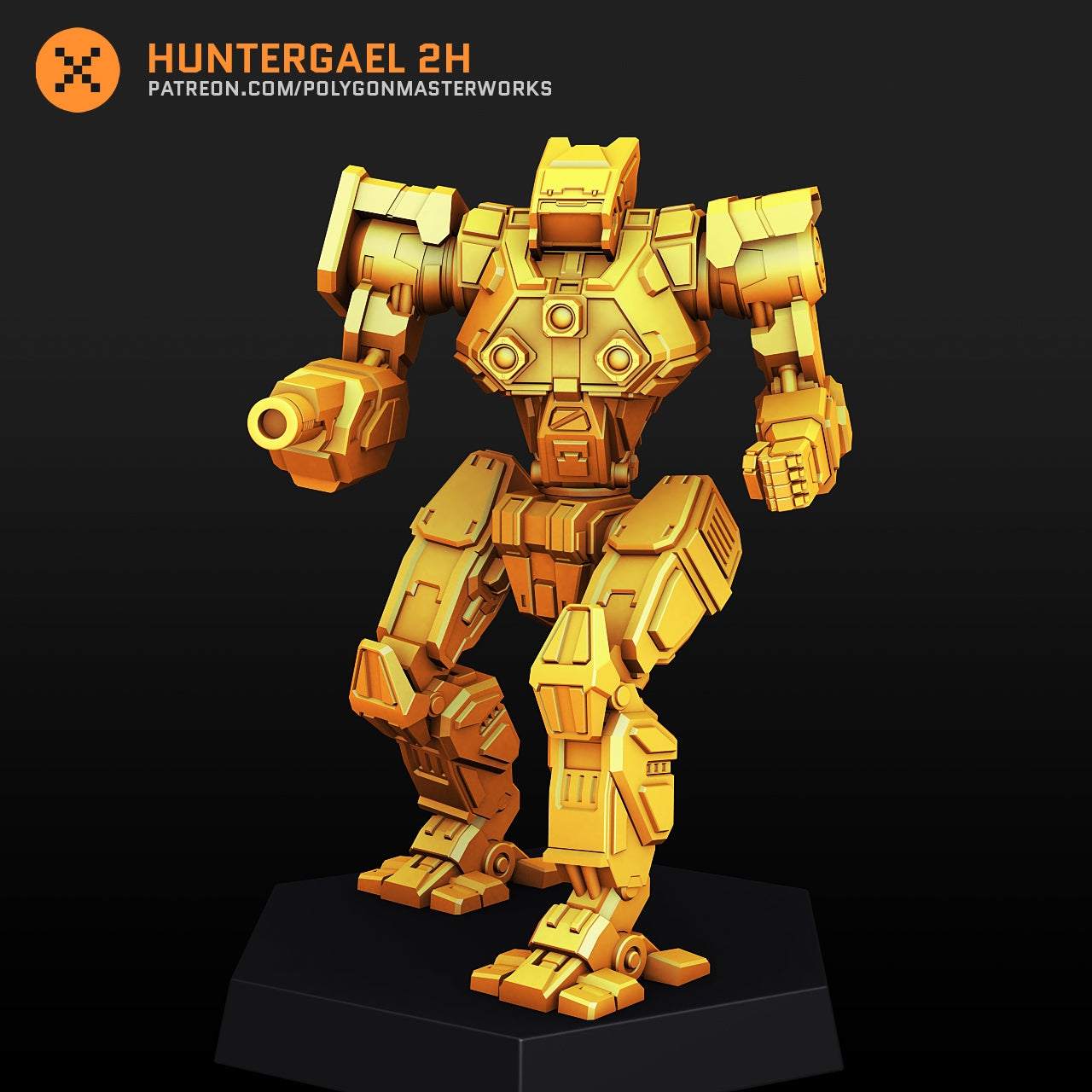 Huntergael 2H  (By PMW) Alternate Battletech Mechwarrior Miniatures