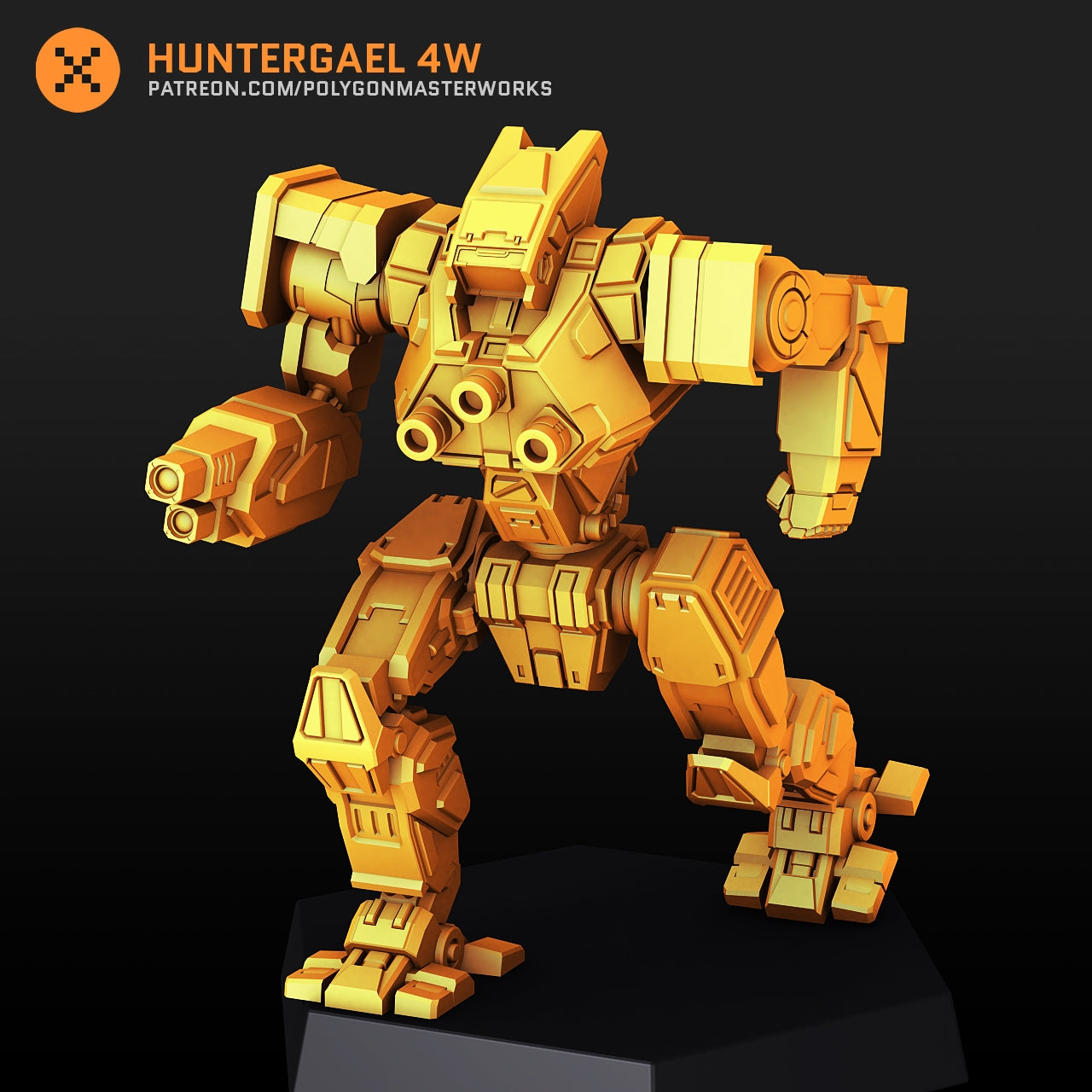 Huntergael 4W  (By PMW) Alternate Battletech Mechwarrior Miniatures