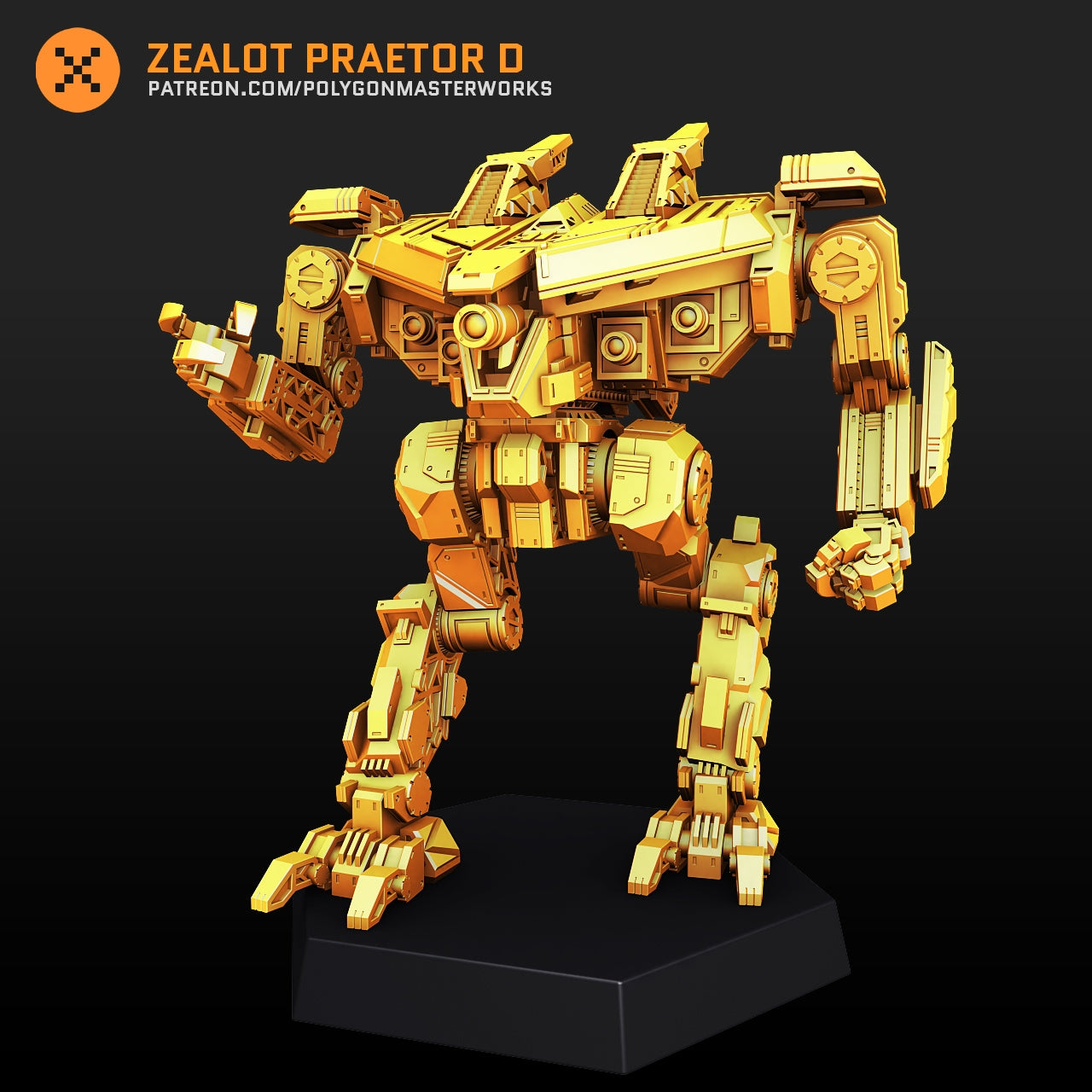 Zealot Praetor D (By PMW) Alternate Battletech Mechwarrior Miniatures