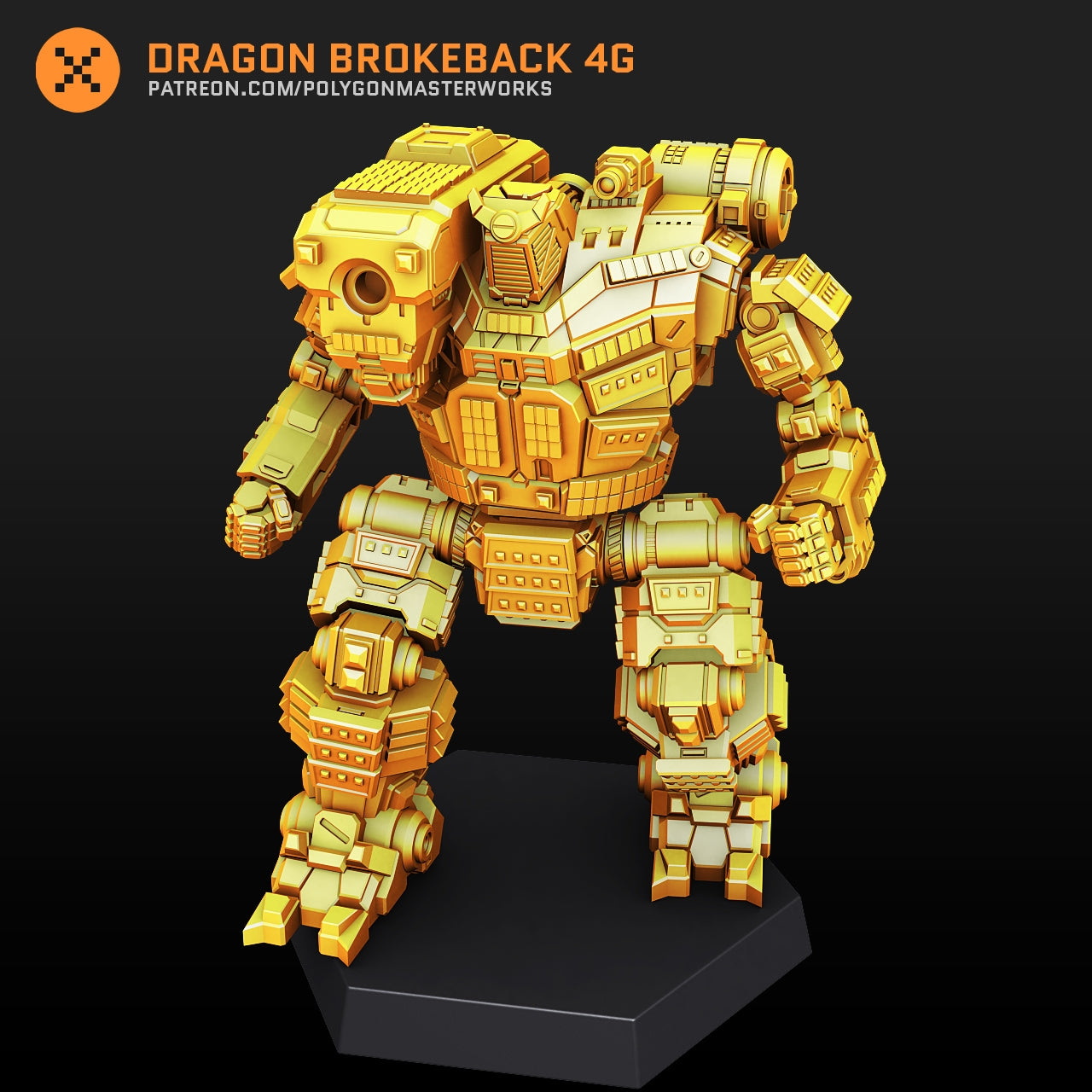 Dragon Brokeback 4G (By PMW) Alternate Battletech Mechwarrior Miniatures