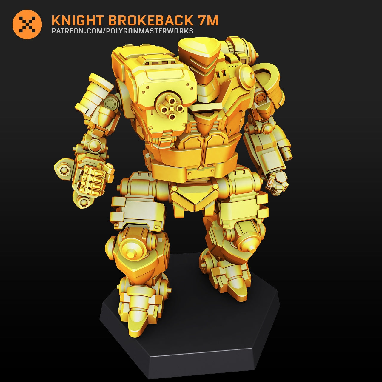 Knight Brokeback 7M (By PMW) Alternate Battletech Mechwarrior Miniatures