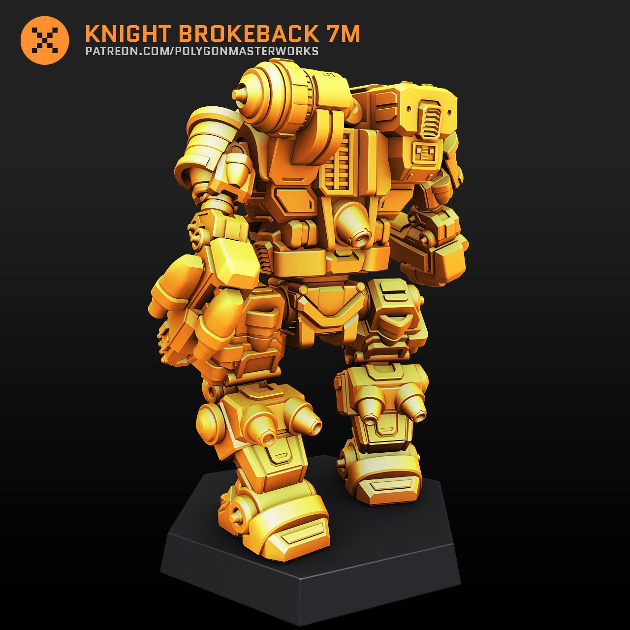 Knight Brokeback 7M (By PMW) Alternate Battletech Mechwarrior Miniatures