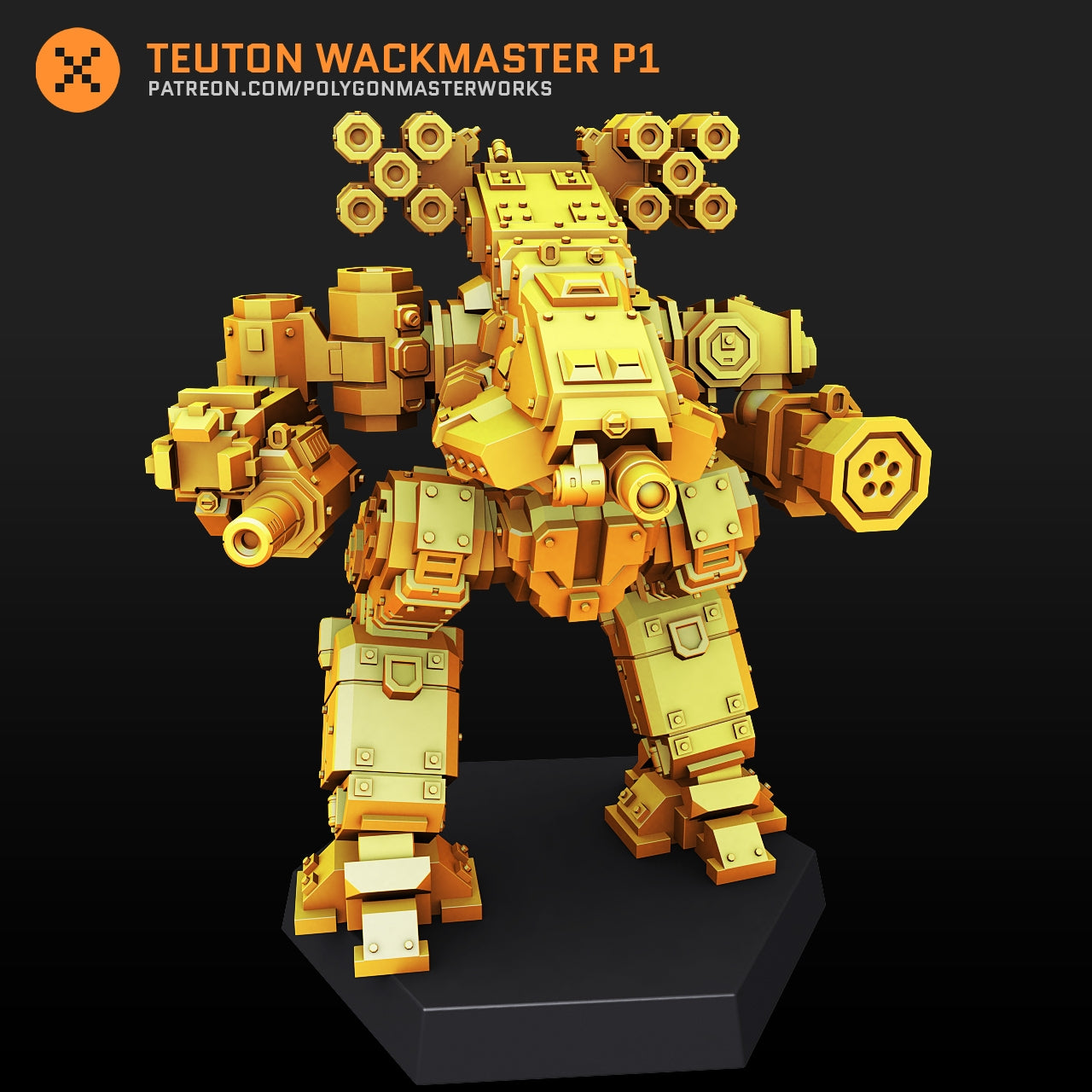 Teuton Wackmaster P1 (By PMW) Alternate Battletech Mechwarrior Miniatures