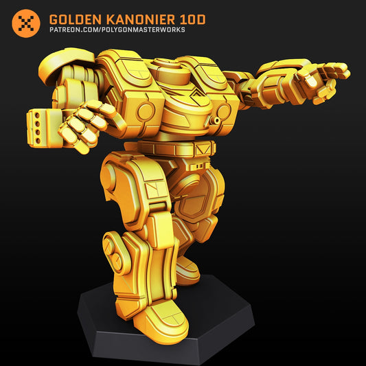 Golden Kanonier 10D (By PMW) Alternate Battletech Mechwarrior Miniatures