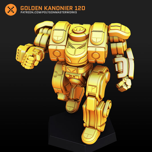 Golden Kanonier 12D (By PMW) Alternate Battletech Mechwarrior Miniatures