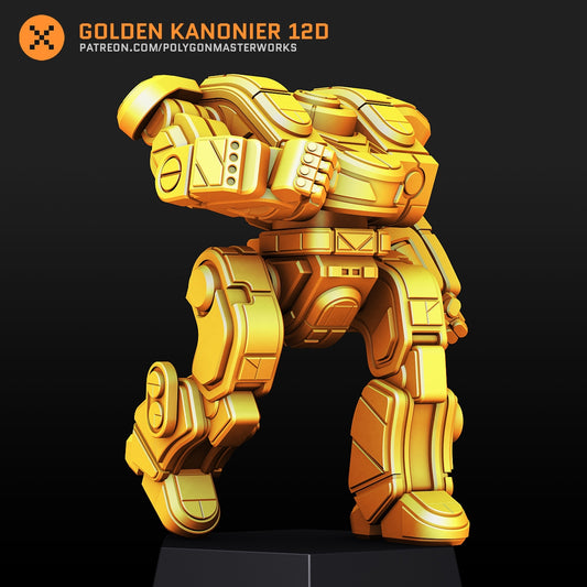 Golden Kanonier 12D (By PMW) Alternate Battletech Mechwarrior Miniatures