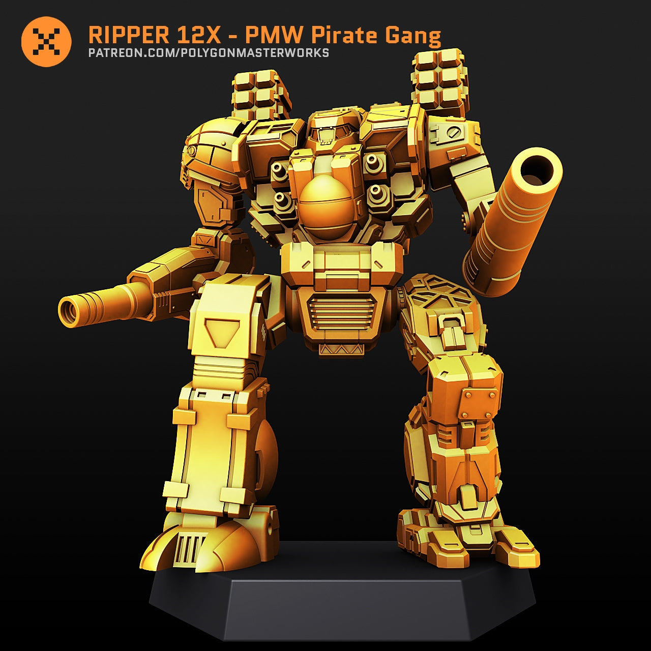 Ripper 12X (By PMW) Alternate Battletech Mechwarrior Miniatures