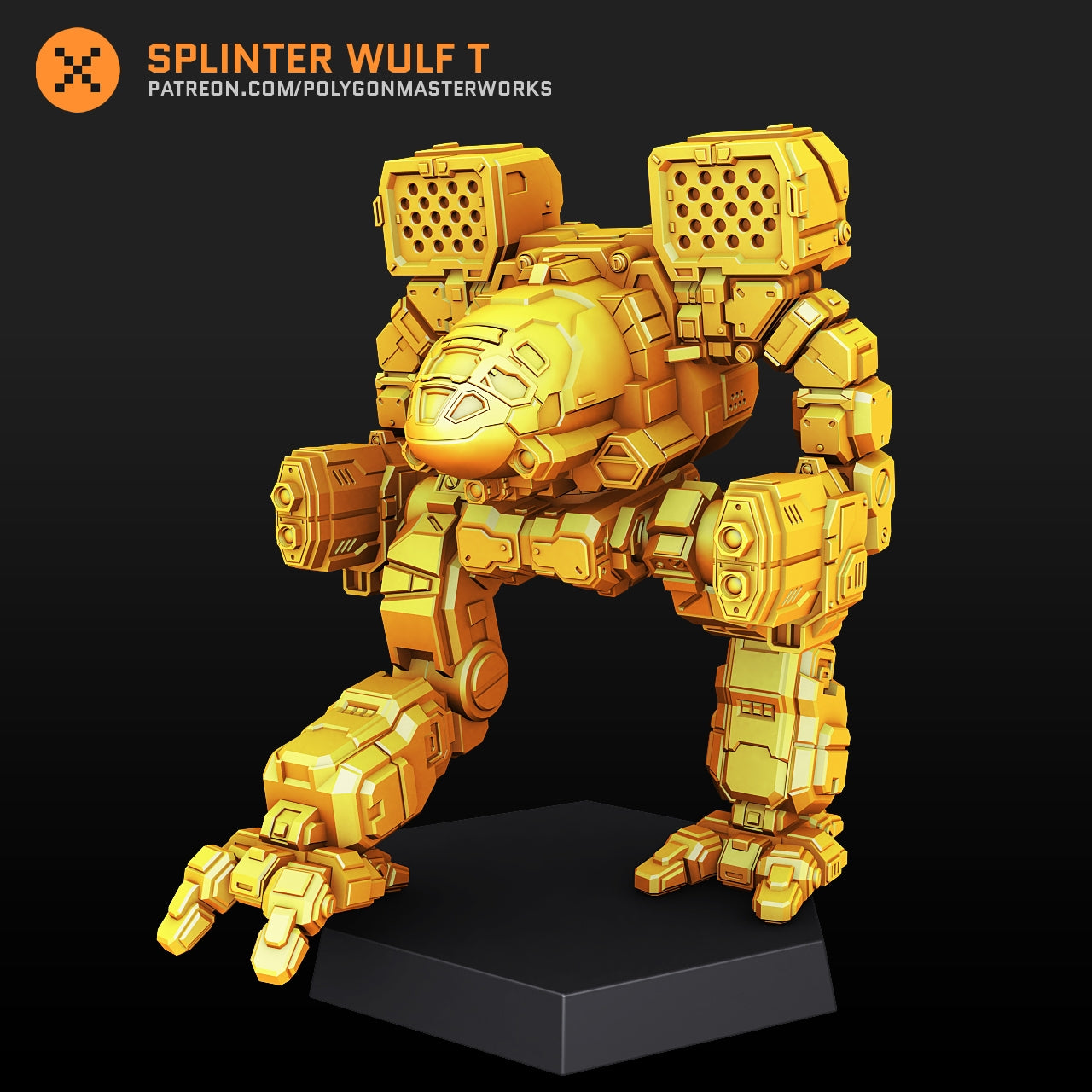 Splinter Wulf T (By PMW) Alternate Battletech Mechwarrior Miniatures