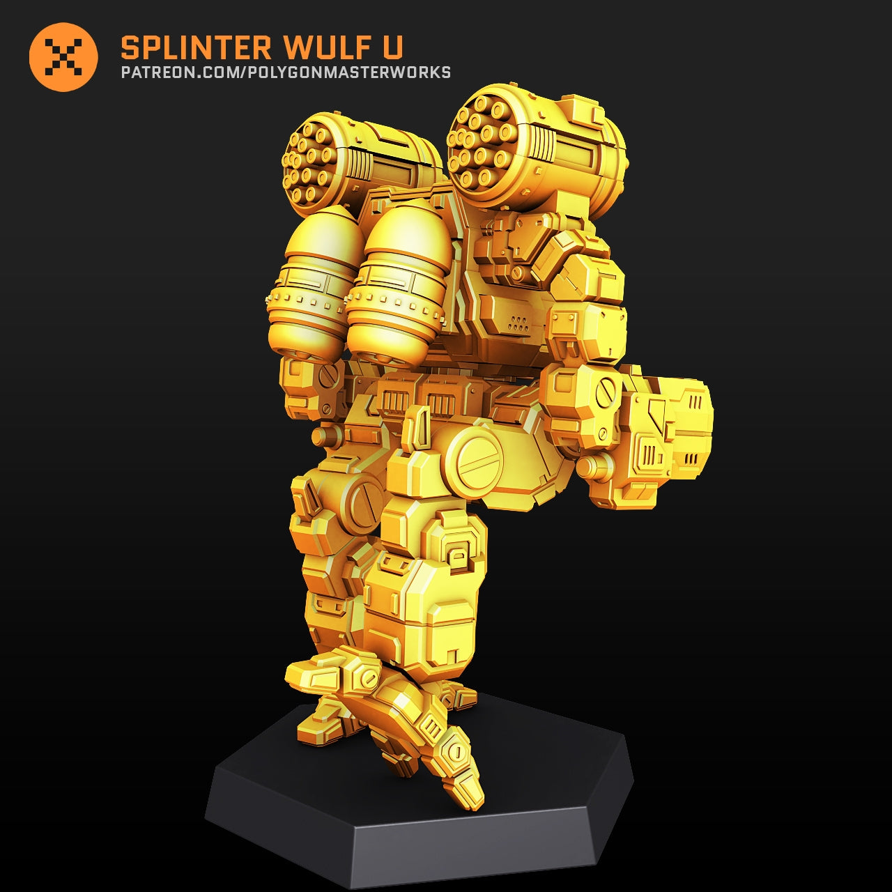 Splinter Wulf U (By PMW) Alternate Battletech Mechwarrior Miniatures