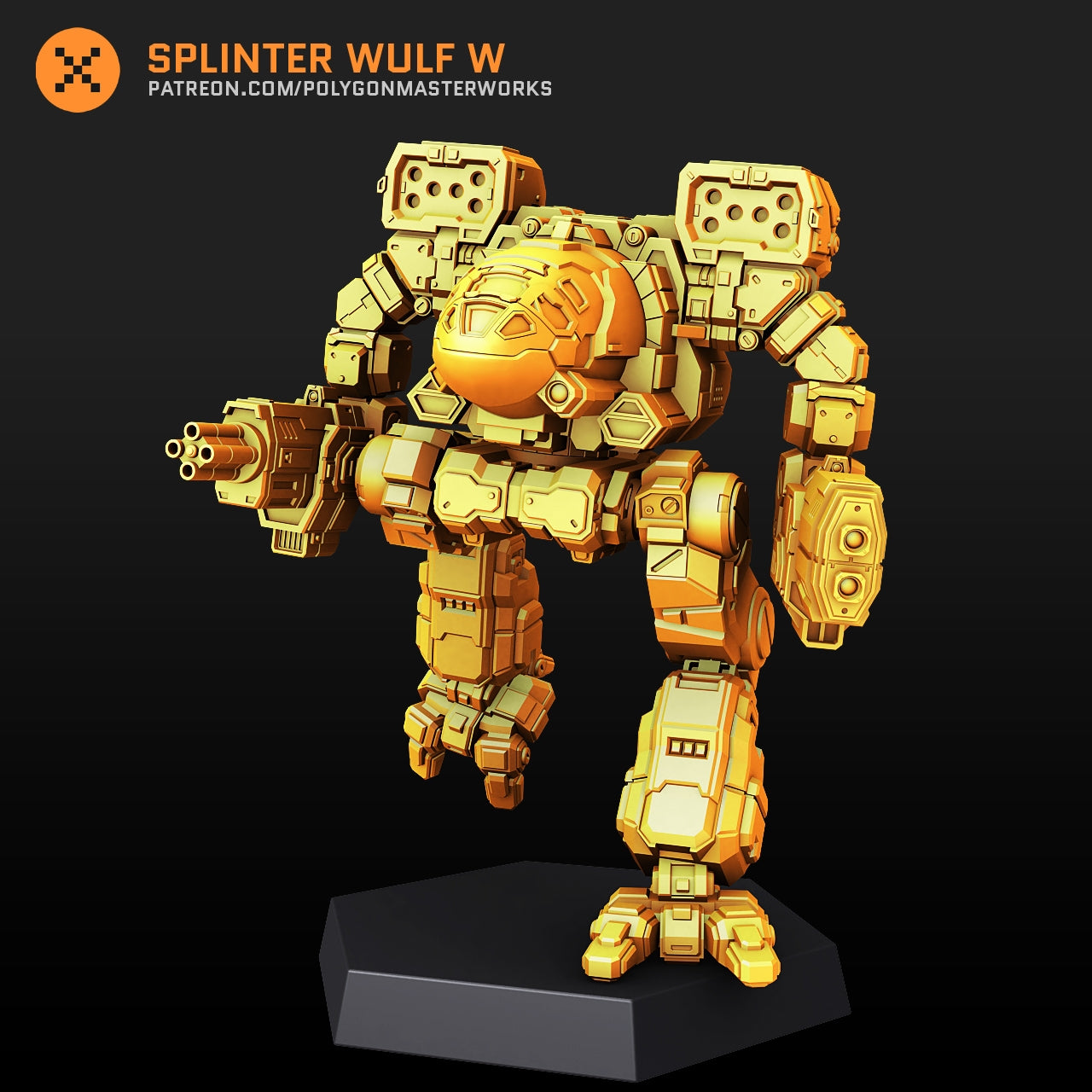 Splinter Wulf W (By PMW) Alternate Battletech Mechwarrior Miniatures