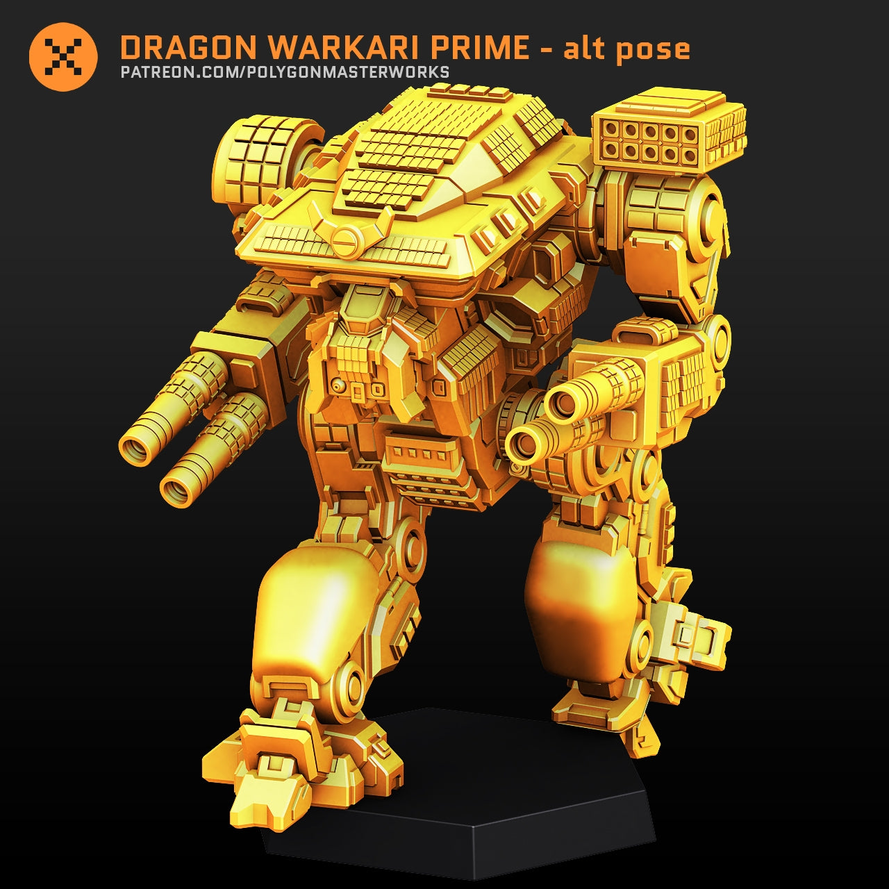 Dragon Wakari Prime Alt 1 (By PMW) Alternate Battletech Mechwarrior Miniatures