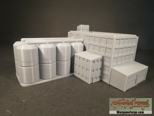 Modern Food Processing Plant - Tabletop Wargame Terrain Battletech Warhammer